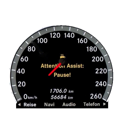 Mercedes S-class speedo